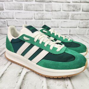Adidas Run 70s 2.0 Shoes Women's Size 9.5 Green Suede Canvas Low Casual Sneakers